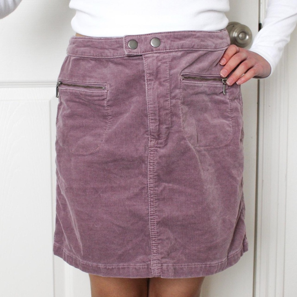 Women's Corduroy Skirt in Purple